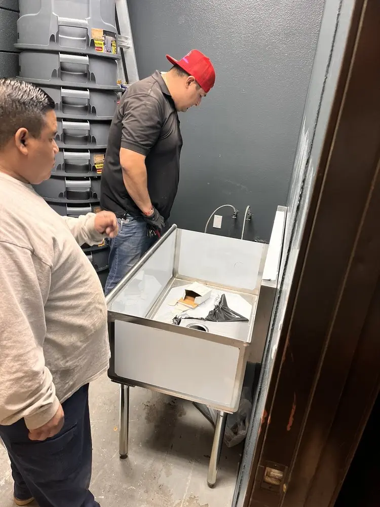 Commercial plumbing and sink installation in Windsor